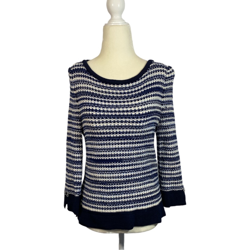 St. John’s Sport Wool Blend Blue Sweater Size Medium